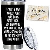 VLUG Birthday Gifts for Old People Women Men - I Came I Saw I Forgot Tumbler 20oz Black Funny Gag Fathers Day Christmas Gift for Him Adult Old People Senior Citizens Elderly Grandpa Mom Dad-316