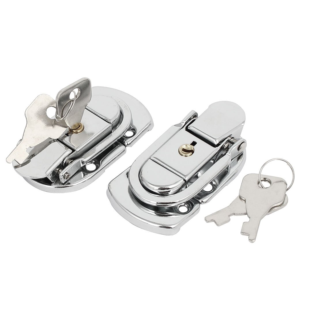 Sourcingmap Suitcase Briefcase 65mm Length Metal Toggle Latch Hasp Lock 2pcs w 2 Keys