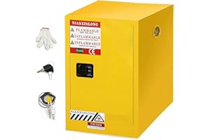 dxbsuksb Hazardous Storage Cabinet 18" x 23" x 35", Flammable Cabinet Galvanized Steel, Safety Cabinet, Adjustable Shelf Flam