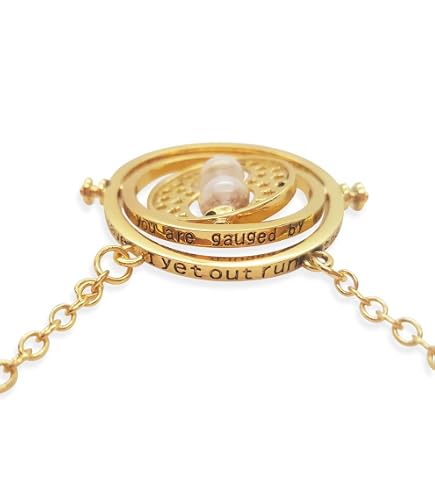 Collier Sablier Harry Potter Retourneur De Temps - Pendentif Rotatif 360°, Sable Doré | Longueur 45 Cm, Fan D'Hermione - 6