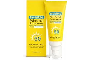 Face Sunscreen SPF 50, Lightweight Hydrating Sun Cream with Ceramides & Niacinamide, Non Greasy No White Cast, Makeup Friendl