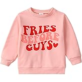 Karuedoo Toddler Baby Boy Girl Valentiens Day Outfit Crewneck Sweatshirt Pullover Top Letter Print Long Sleeve T-Shirt Blouse