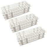 POCOMOCO 3 Pack Plastic Test Tube Rack, 60 Holes