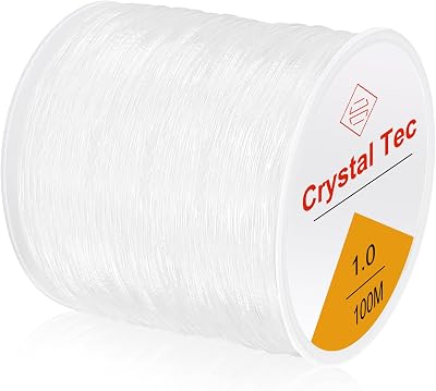Vivifying 1mm Crystal Beading String 100m Clear for Jewelry Making