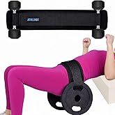 Hip Thrust Belt for Weights, Kettlebells, Plates & Dumbbell, 5 Inch Wide by 25 Inches Long, 4 Locking Straps, Non Slip 7MM Thick Padding, Adjustable Glute Bridge Weight Belt for Workout at Home or Gym