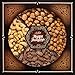 Gourmet Nuts Gift Basket | Happy Holidays | 4 Section 22 oz | Cashews Roasted Salted, Freshly Smoked Almonds, Tasty Toffee Peanuts & Honey Roasted Peanuts | Kosher | Gifts for Him, Her, Birthday, Corporate, Thank You, Thanksgiving, Fall, Christmas, Holiday Gift | Jaybee's Nuts