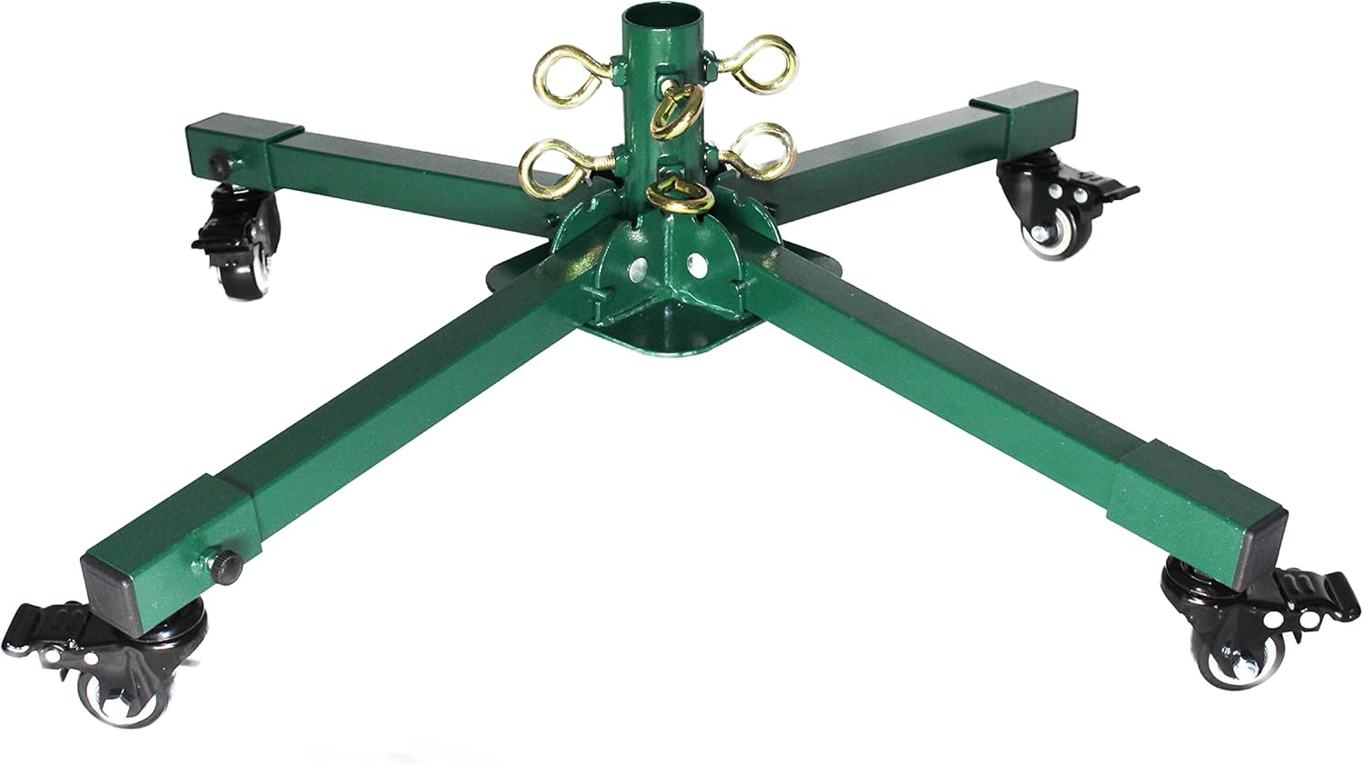 Tree Stands - Goliath Rolling Artificial Welded Steel Christmas Tree Stand with Locking Wheels for Artificial Trees 4 to 8 Foot. Bundle 2 Items