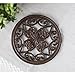Cast Iron Round Trivet with Vintage Pattern - Decorative Cast Iron Trivet For Rustic Kitchen Or Dining Table - 7