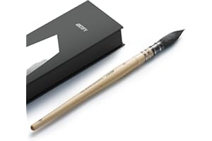 ARTIFY ART SUPPLIES ARTIFY Professional Natural Squirrel Hair Quill Watercolor Brushes | Mop Round Fine Tip Watercolor Paint Brush for Large Strokes Smudging | Ideal for Watercolors and Gouache Painting (#6)