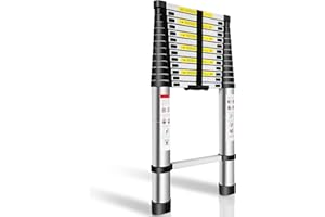 DOLLATE Telescoping Ladder, 16.5FT Telescopic Extension Ladder, Aluminum Alloy Folding Ladder Portable Multi-Purpose for Indoor Outdoor Work, Heavy Duty 330 lbs Load