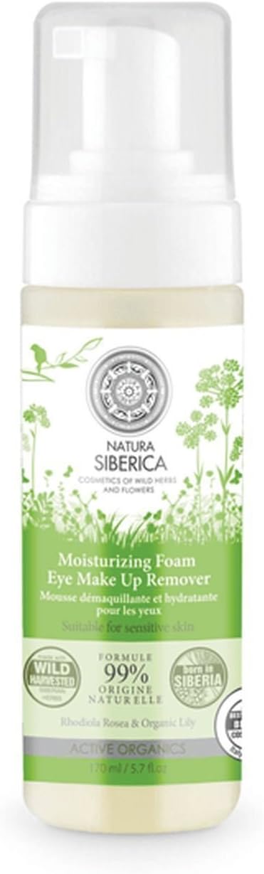 Natura Siberica Eye Makeup Remover Moisturizing Foam 170ml Gentle Cleanse