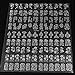 Warm Girl 108Pcs 3D Silver Flower Nail Art Stickers Decals Stamping DIY Decoration Tools