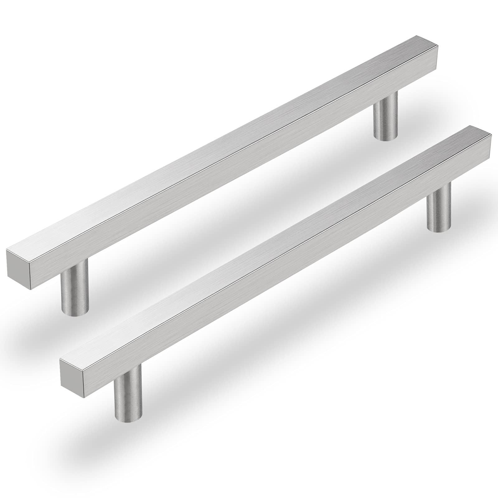 goldenwarm 25Pack Drawer Pulls Brushed Nickel Cabinet Pulls 5in Modern Kitchen Cabinet Hardware for Cupboard Silver Drawer Handles for Dresser and Bathroom 7-1/2in Overall Length Image