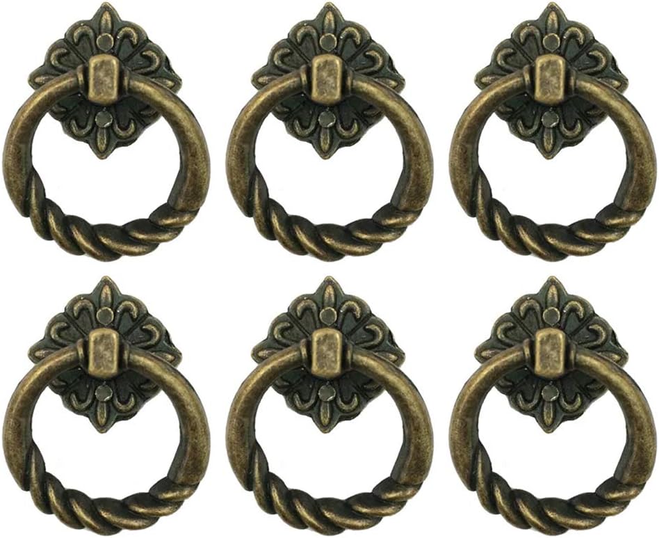 Gobesty Vintage Kleiderschrank Knopf, 6 Stücke Möbelknöpfe Pull Griffe