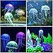 UEETEK 4pcs Artificial Jellyfish Aquarium Decorations Floating Jellyfish Ornament Fish Tank Decor Lifelike Fake Fish Aquarium Decor