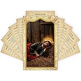 Montserrat Abbey Pack of 10 Sleeping St Joseph Prayer Cards – Catholic Prayer Card Bulk – Saint Joseph the Protector – St Joseph Prayer Cards – Holy Card with Prayer – 4"x2.5", Cardstock