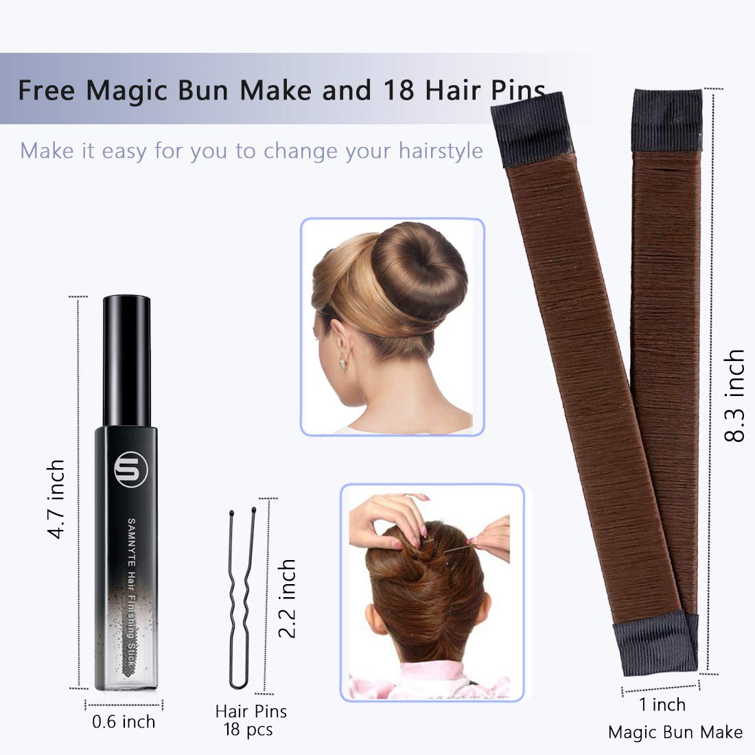 Hair Finishing Stick, 2Pack ×18ML Fly away Hair Tamer Stick Lasting Shaping Cream, Broken Hairs Finishing Feel Gel Moisturizing Not Greasy, Hair Moment Flash Stick Hairsilk Hair Styling Fixing Wax : Beauty