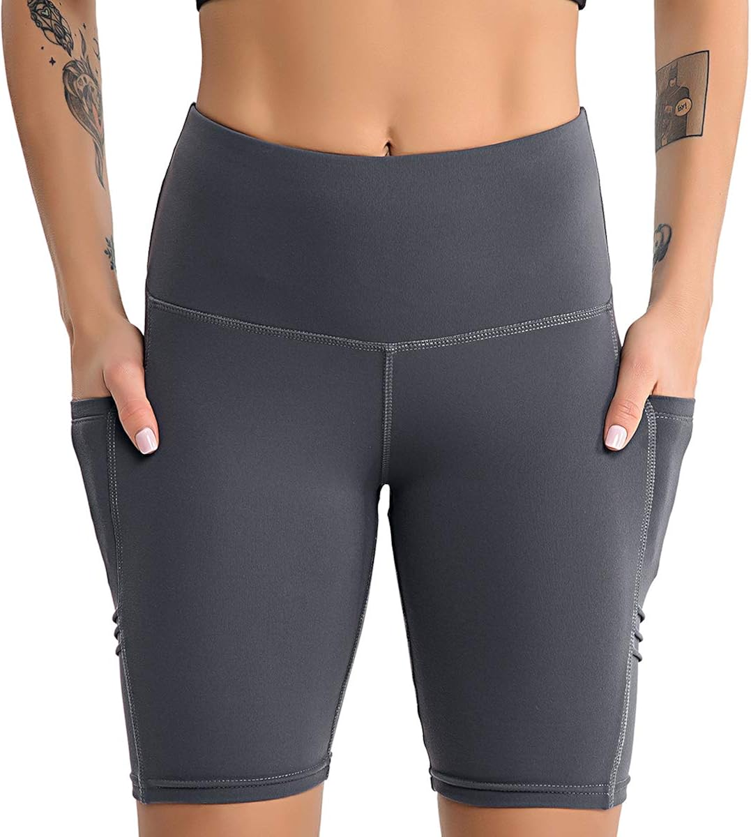 Aonour Womens High Waist Workout Shorts 
