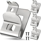 4PCS Belt Clips for Dewalt, Premium 304 Stainless Steel Replacement Clip, with Screws, for Dewalt DCD7771 Compatible with 20V Power Tools for N268241 N086039 DCD980 DCD985 DCD980L2