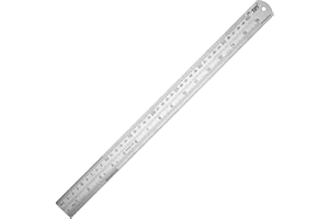 ZZTX Ruler Metal Straight Edge Stainless Steel Ruler 16 Inch Ruler Set Rulers Bulk 1 Pack