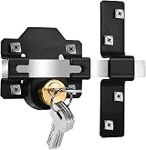 JVSURF Long Throw Gate Lock 50mm Stainless Steel Rimlock Double Locking 5 Keys view 1