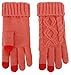 Simplicity Womens 3 Fingers Touchscreen Cable Knit Winter Gloves