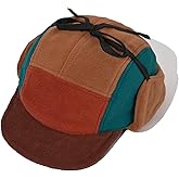 Croogo Fleece Baseball Cap with Ear Flaps Warm Earmuff Cap Foldable Trapper Hat