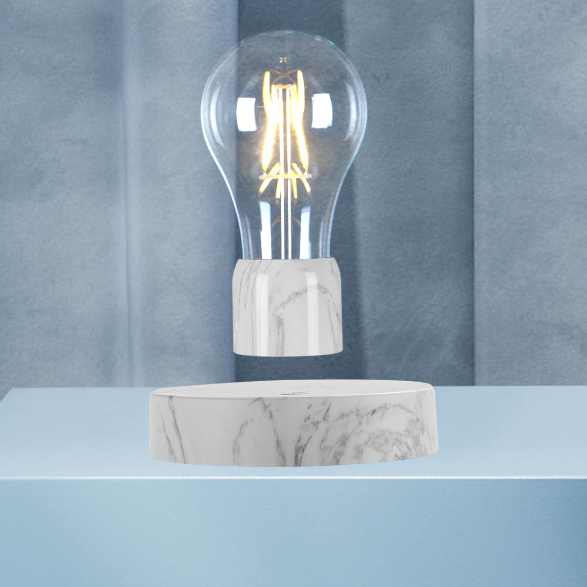 DIDWI Magnetic Levitating Light Bulb Lamp, Floating LED Desk Lamp Levitation Rotating Bulb Night Lights for Home Office Decor, Gifts, Cool Tech Gadgets