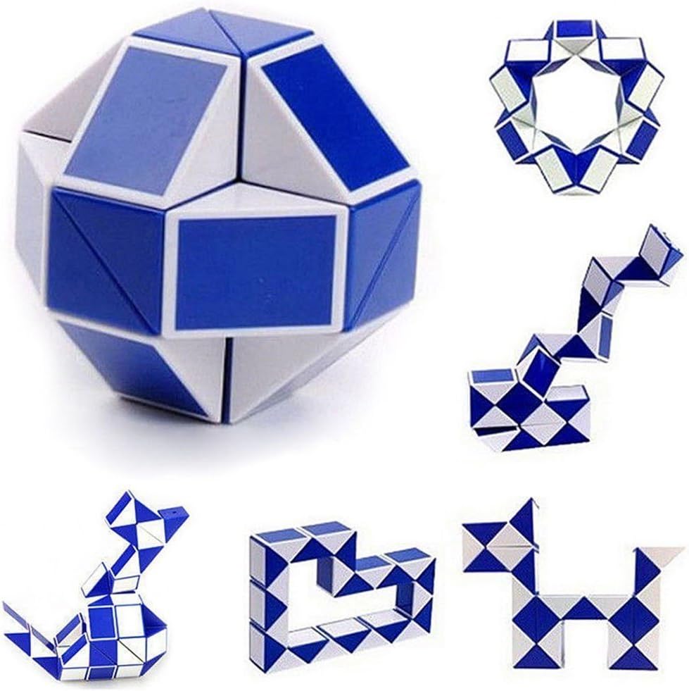 UPXIANG Popular Magic Snake Shape Twist Puzzle, Foldable 3D Cube Gift, Childs Kids Adults Game