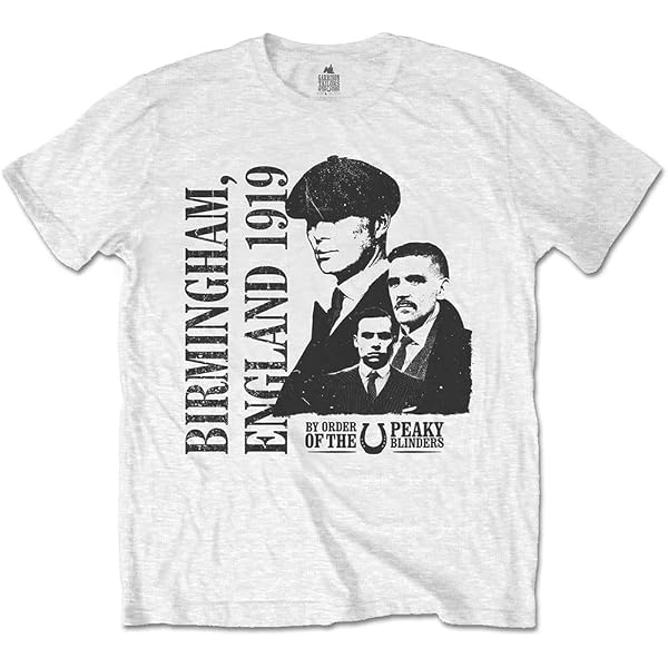 Peaky Blinders T Shirt Garrison Pub Official Mens White Size S