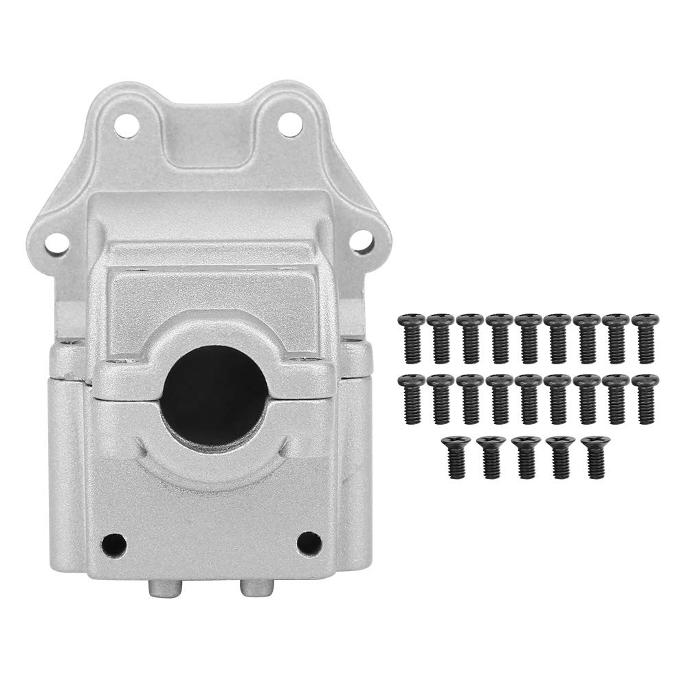 RC Gearbox Cover,Durable Aluminum Alloy Gearbox Upper Lower Cover Shell Upgrade Parts Fit for 144001 RC Car Model(Silver)