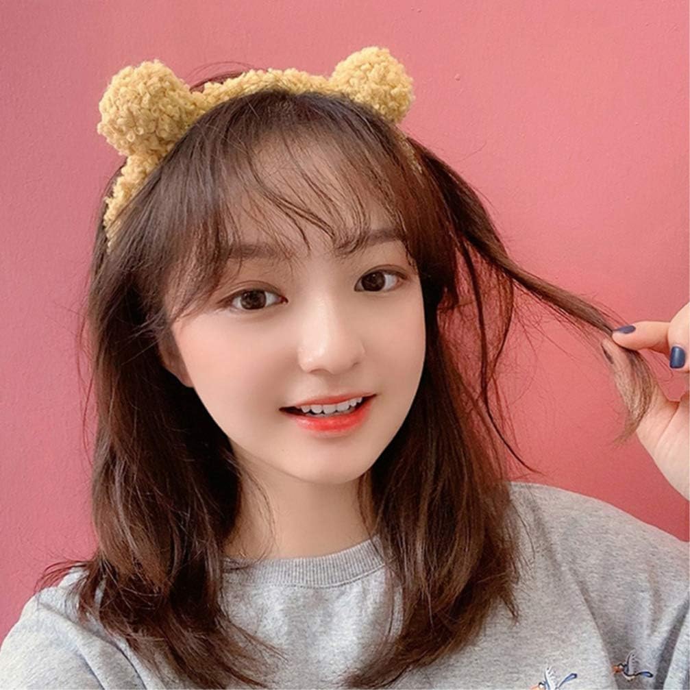 NUOBESTY 3pcs Bear Ears Headbands Cute Fluffy Hair Hoops Party Favor Headwear Makeup Headbands Costume Hair Accessories - Image 5