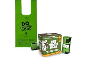 Doggy Do Good Poop Bags for Dogs (60 Ct), Easy Open Dog Poop Bags Rolls, Certified Home Compostable