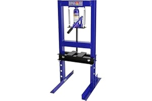 FITENLOR 6 Ton Hydraulic Press, H-Frame Garage Floor Shop Press with Built-in Relief Valve to Bend, Straighten, Or Press Parts, Install Bearings & U-Joints