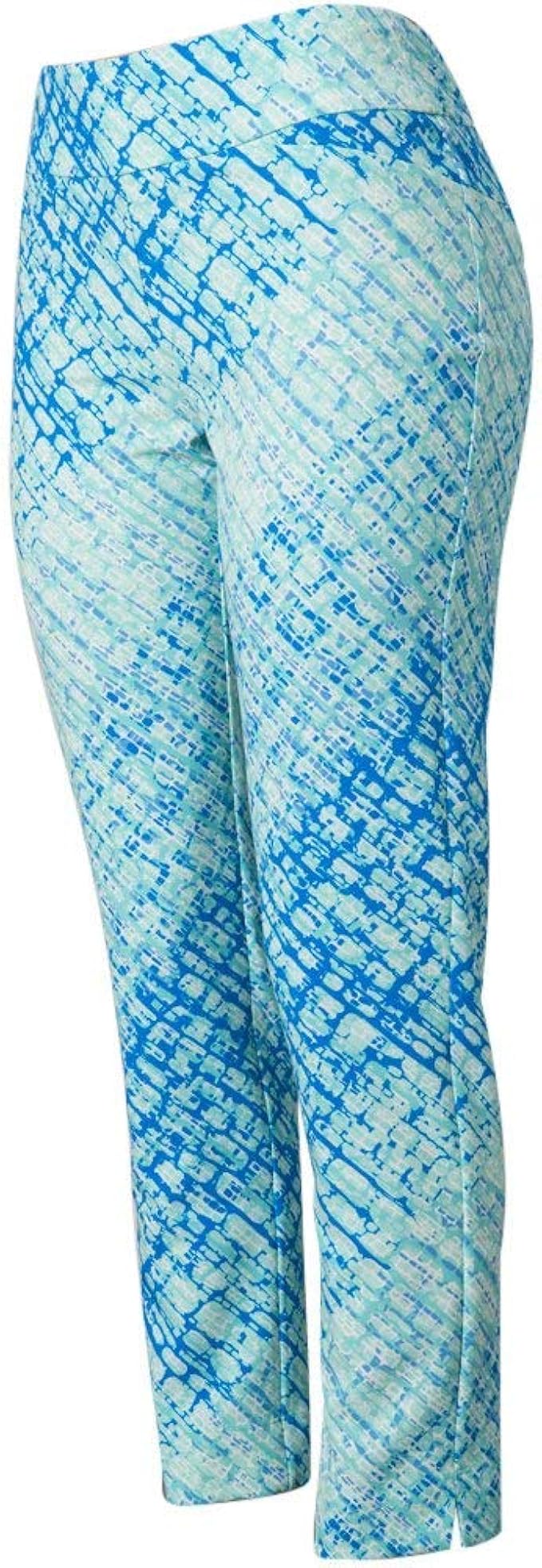 IBKUL Women's Liz Printed Ankle Golf Pants, at Amazon Women’s Clothing