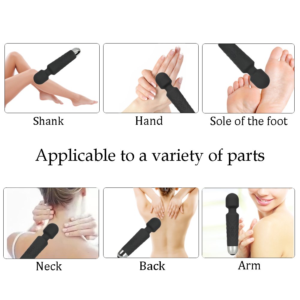 Clitoral Vibrator for Women Mini 20 Vibration Patterns + 8 Speeds Rechargeable Powerful Clitoris Stimulator Wand Massager Adult Sex Toys - Wireless & Waterproof (Black)