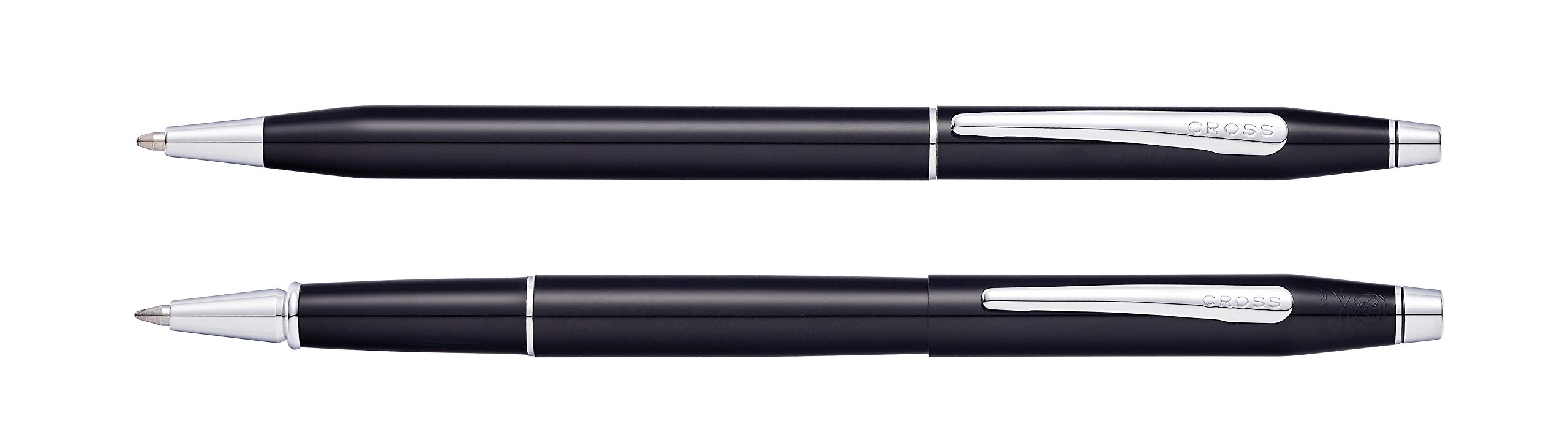 Cross Classic Century Black Lacquer Ballpoint Pen & Rollerball Pen in Premium Gift Box (AT0088-111)