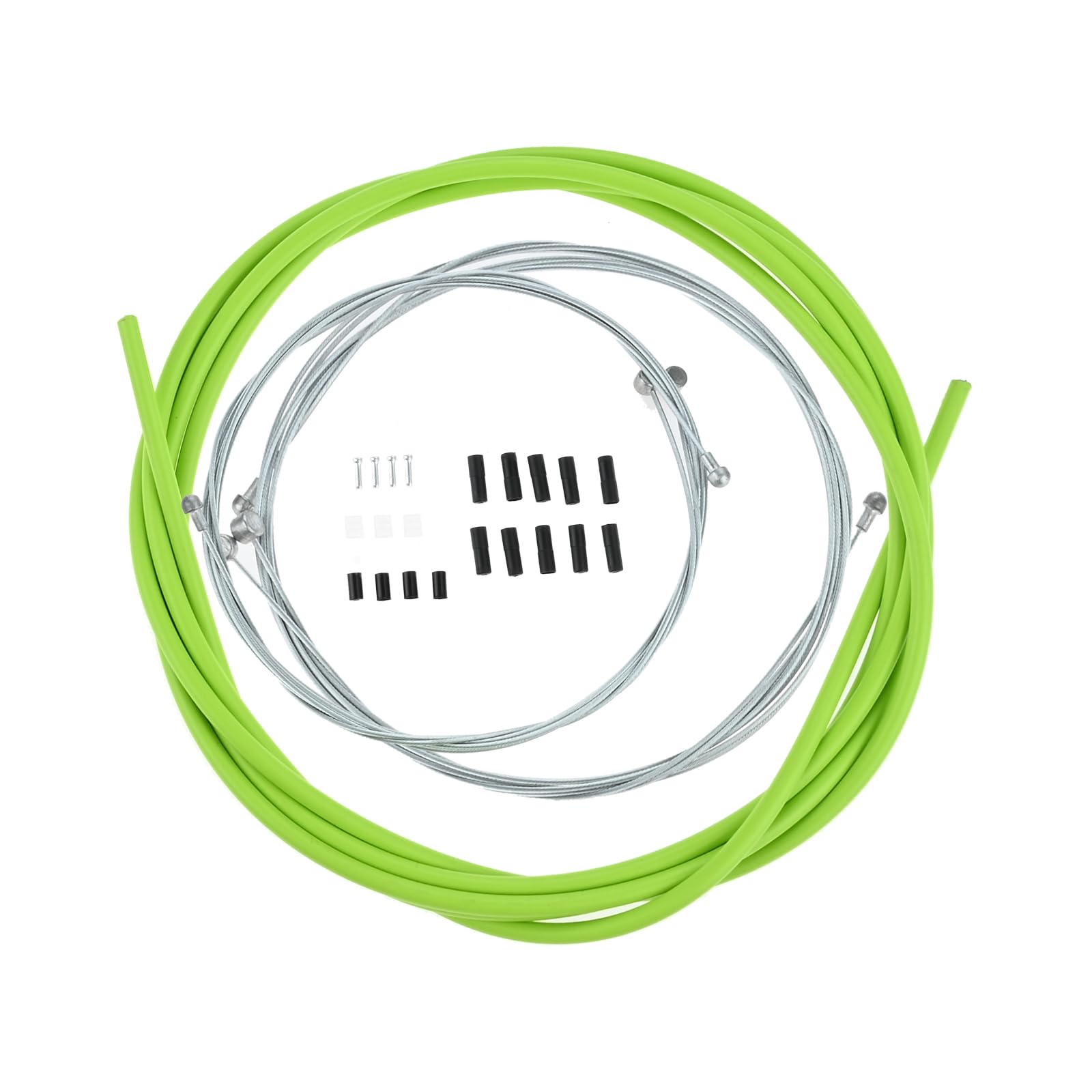 SURIEEN Universal Inner Brake Cable Housing Kit with Bike Cable Ends for Mountain and Road Bikes (Green)