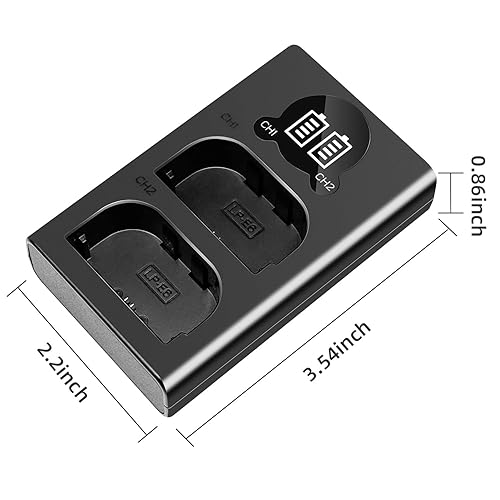 SKOWER LP-E6NH LP-E6N LP-E6 Dual LCD USB Battery Charger
