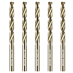 Meccion Metal Drill Bits 1/4 in. x 4 in. x 5pcs HSS
