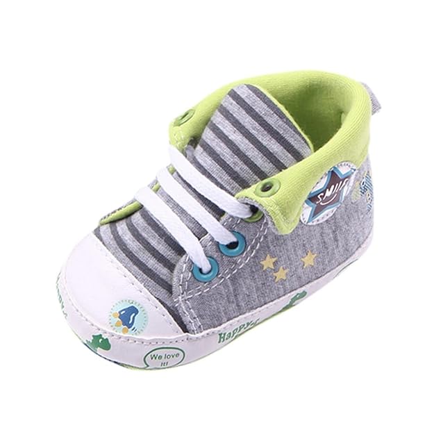 JERFER Babyschuhe Baby Mädchen oder Jungen Canvas Schuh Sneaker Rutschfest Weiche Sohle Kleinkind Leinenschuhe Krippe Schuhe(