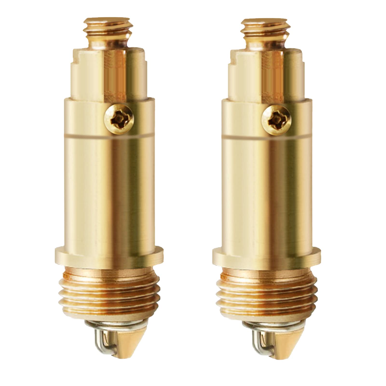 Karjiaja 2 Pcs Replacement Sink Basin Bath Waste Click Clack Basin Pop Up Click Clack Brass Plug Bolt Brass Plug Bolt Pop Up Plug for Basins Basin Drain Stopper Pop Up Sink Plugs Kitchen, Golden
