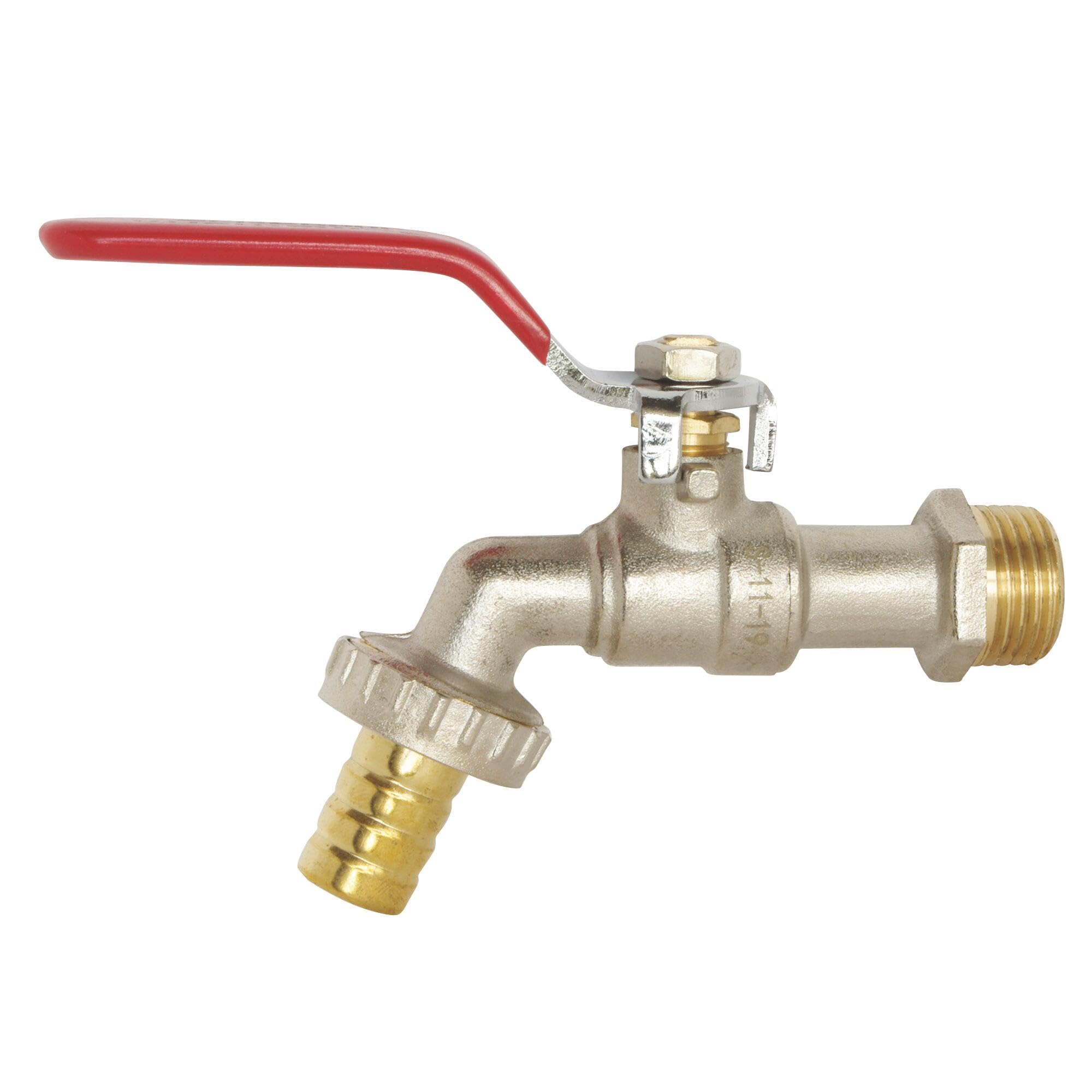 Somatherm 15-15-20 Spherical Watering Tap with Cable Gland 15/21-20/27 Nickel-Plated Flat Grey