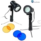 LimoStudio 2 Sets Photography Continuous LED Portable Light Lamp for Table Top Studio with Color Filters, Photography Photo Studio, AGG1501
