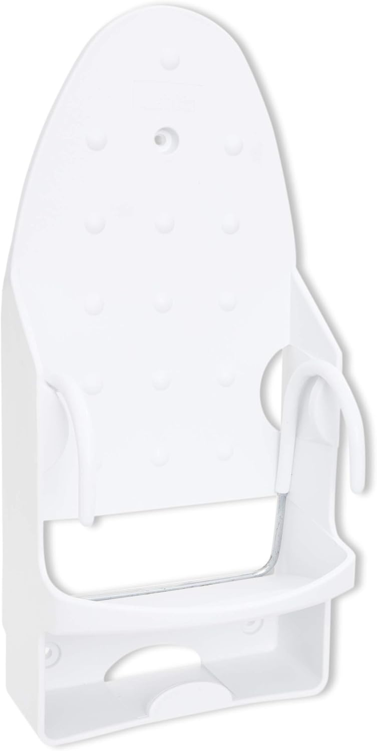 Juvale Wall-Mounted Iron and Ironing Board Holder (White): Home & Kitchen