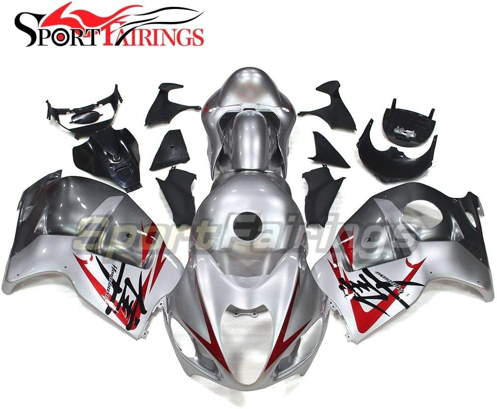 Sportfairings Motor Fairing Kit For Suzuki GSX-R1300 GSXR-1300 Hayabusa 1997 1998 1999 2000 2001 2002 2003 2004 2005 2006 2007 Bike Cover Panel Grey Silver