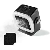 TBK001 Mini Solder Fume Extractor,Smoke Absorber Remover fume extractor fan | Illumination light at the front, UV light at the rear,3-Speed 10000RPM Control, Activated Carbon Filte Rotatable angler
