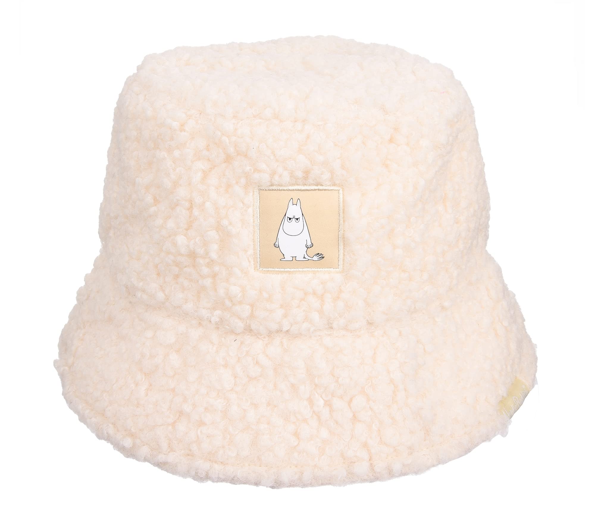Nordicbuddies Moomintroll Angry Adult Moomin Teddy Bucket Hat, Offwhite, One Size fits Most