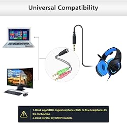 MillSO Headphone Splitter for Computer CTIA 3.5mm