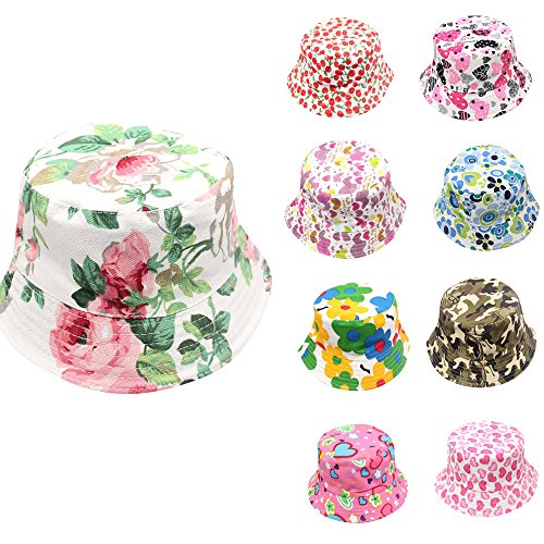 Sunward Sun Beach Beanie Sun Protective Hat Cute Kids Girl Baby Summer Outdoor Bucket Hats Cap New (Pink) - Thumbnail 2